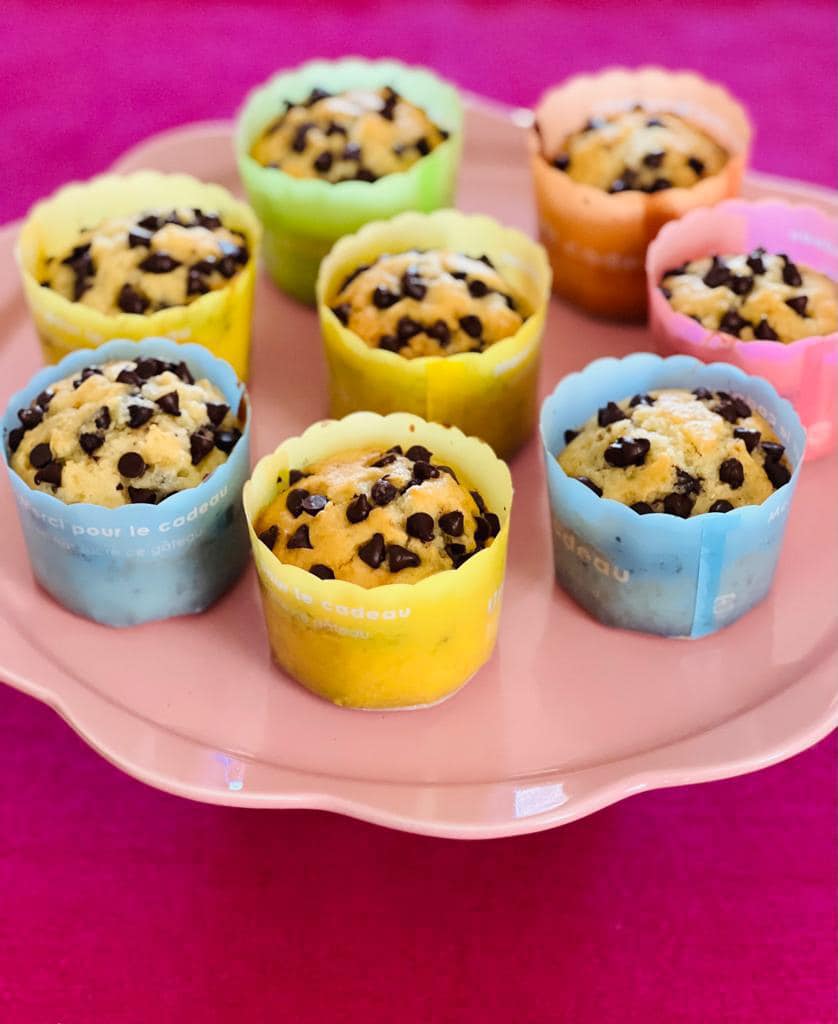MUFFIN CON GOCCE DI CIOCCOLATO FONDENTE