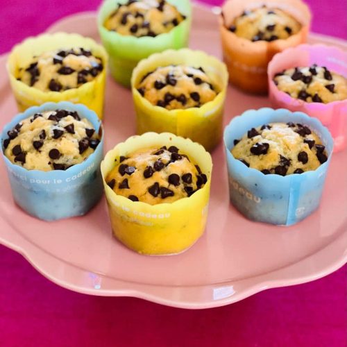 MUFFIN CON GOCCE DI CIOCCOLATO FONDENTE